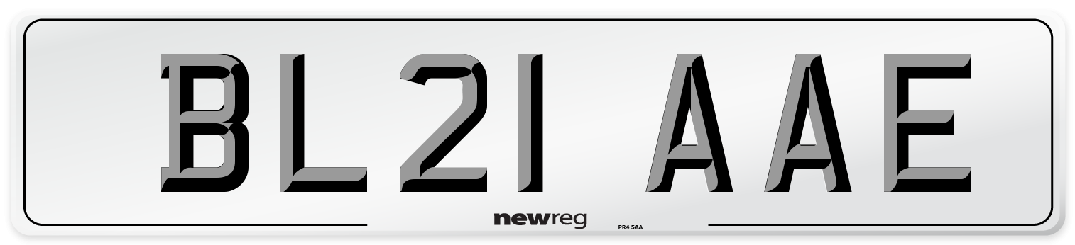 BL21 AAE Number Plate from New Reg